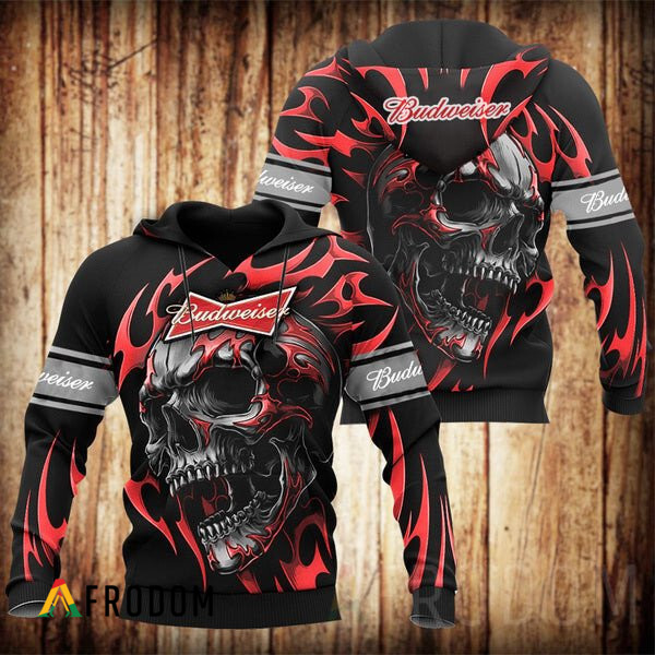 Classic Skull Budweiser Design Hoodie HU Edition