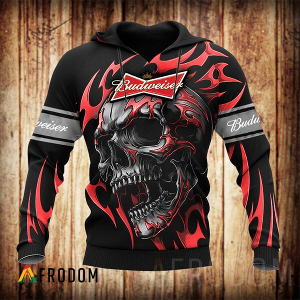 Classic Skull Budweiser Design Hoodie HU Edition