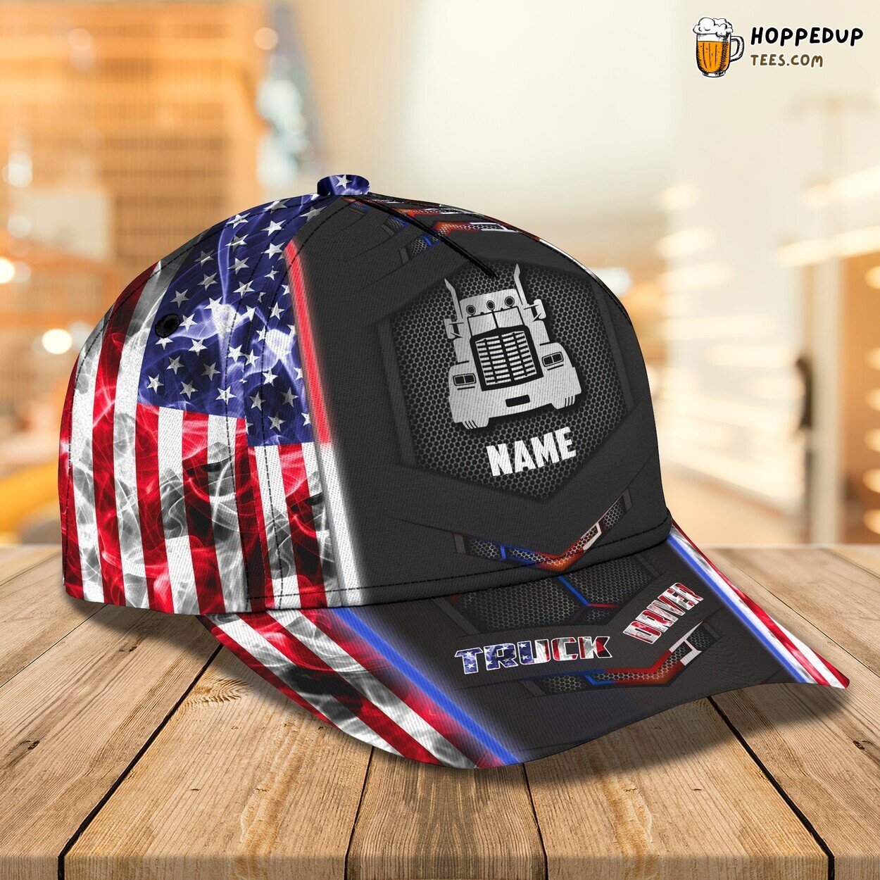 Classic Trucker Theme Cap Personalized Name 3D Unique Embroidery Look