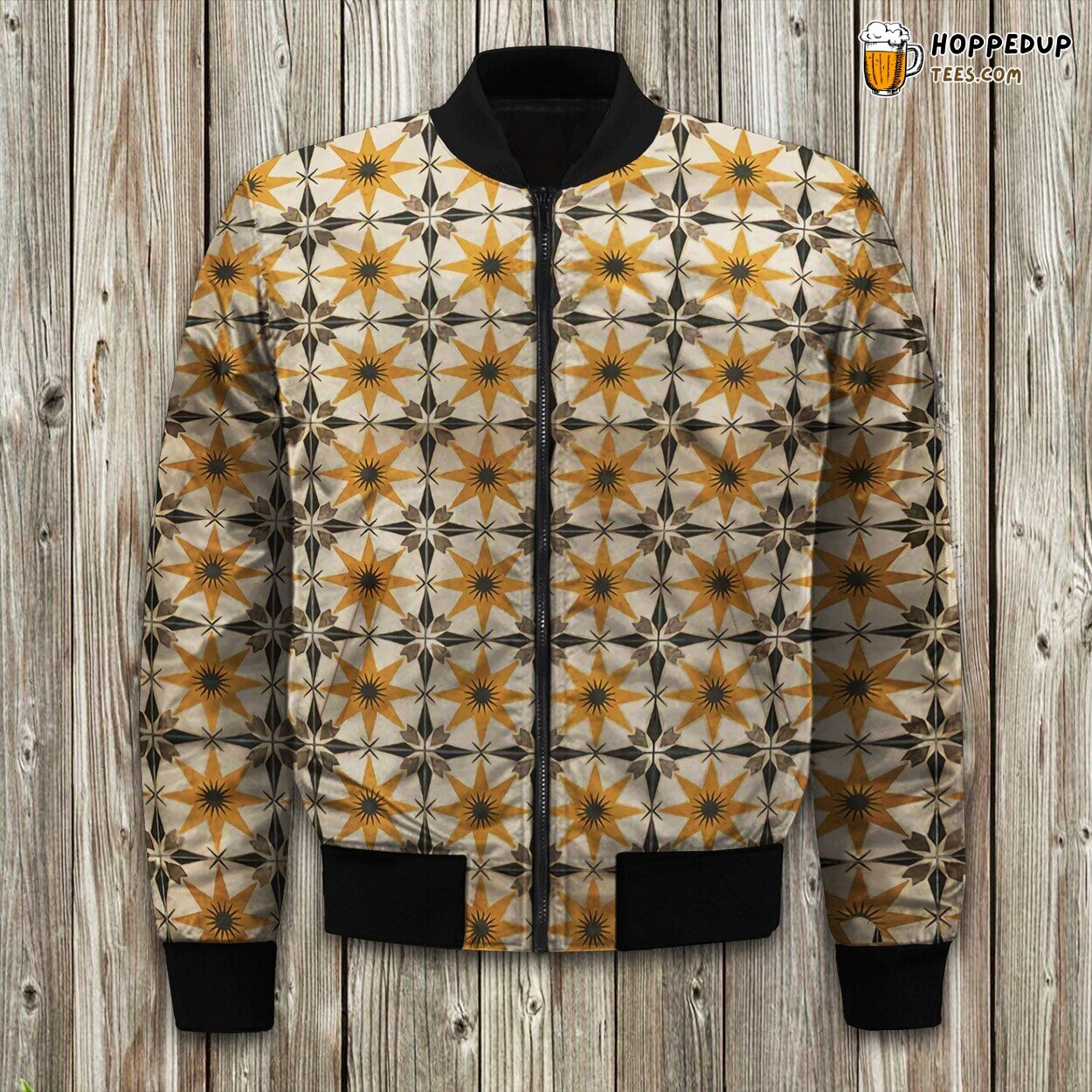 Classic Vintage Vinyl Melody Winter Bomber Jacket Retro Music