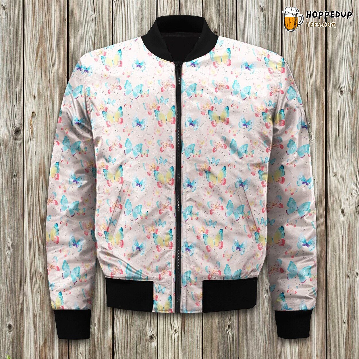Classic Waverly Floral Design Winter Bomber Jacket Spring Blooms