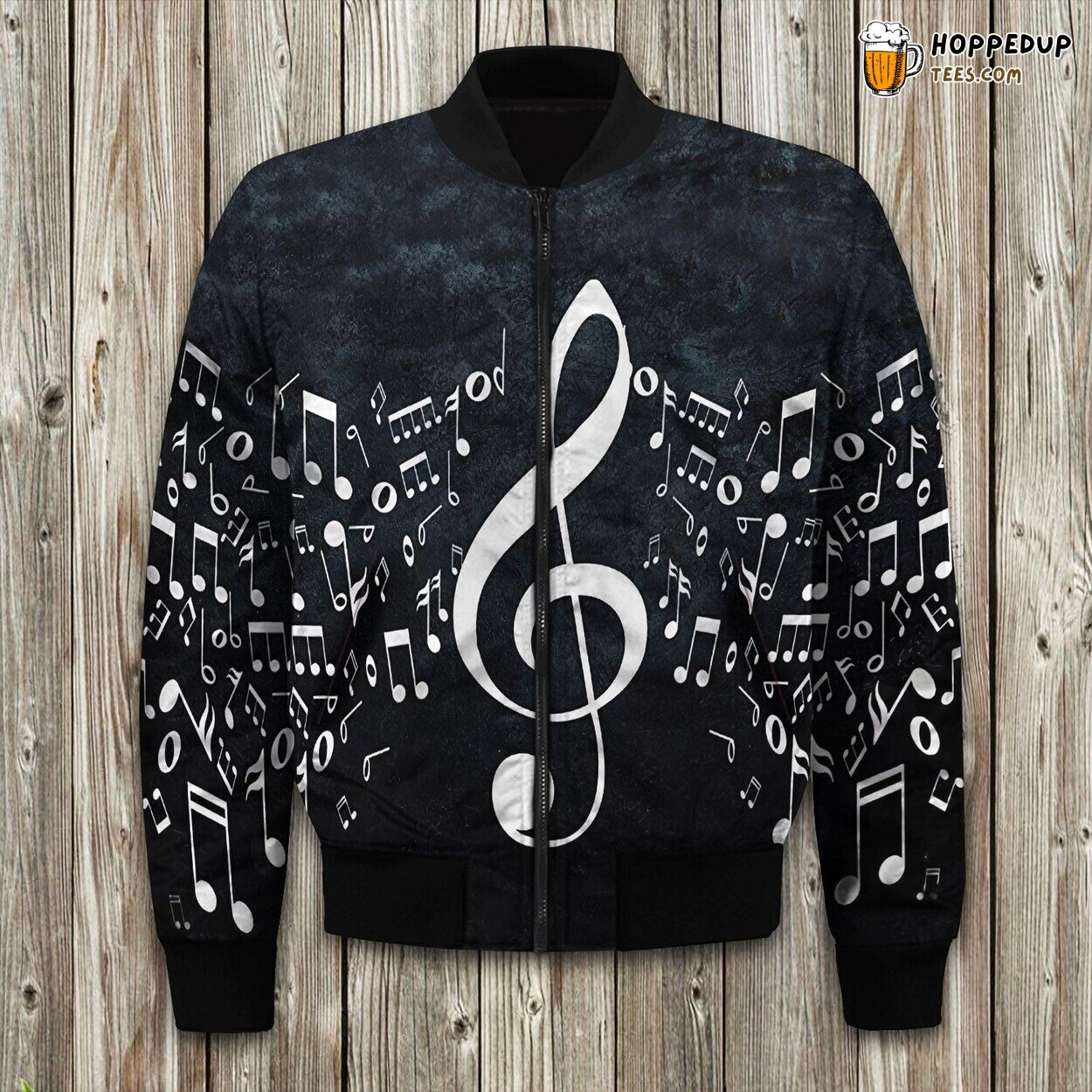 Clef And Musical Note Bomber Jacket