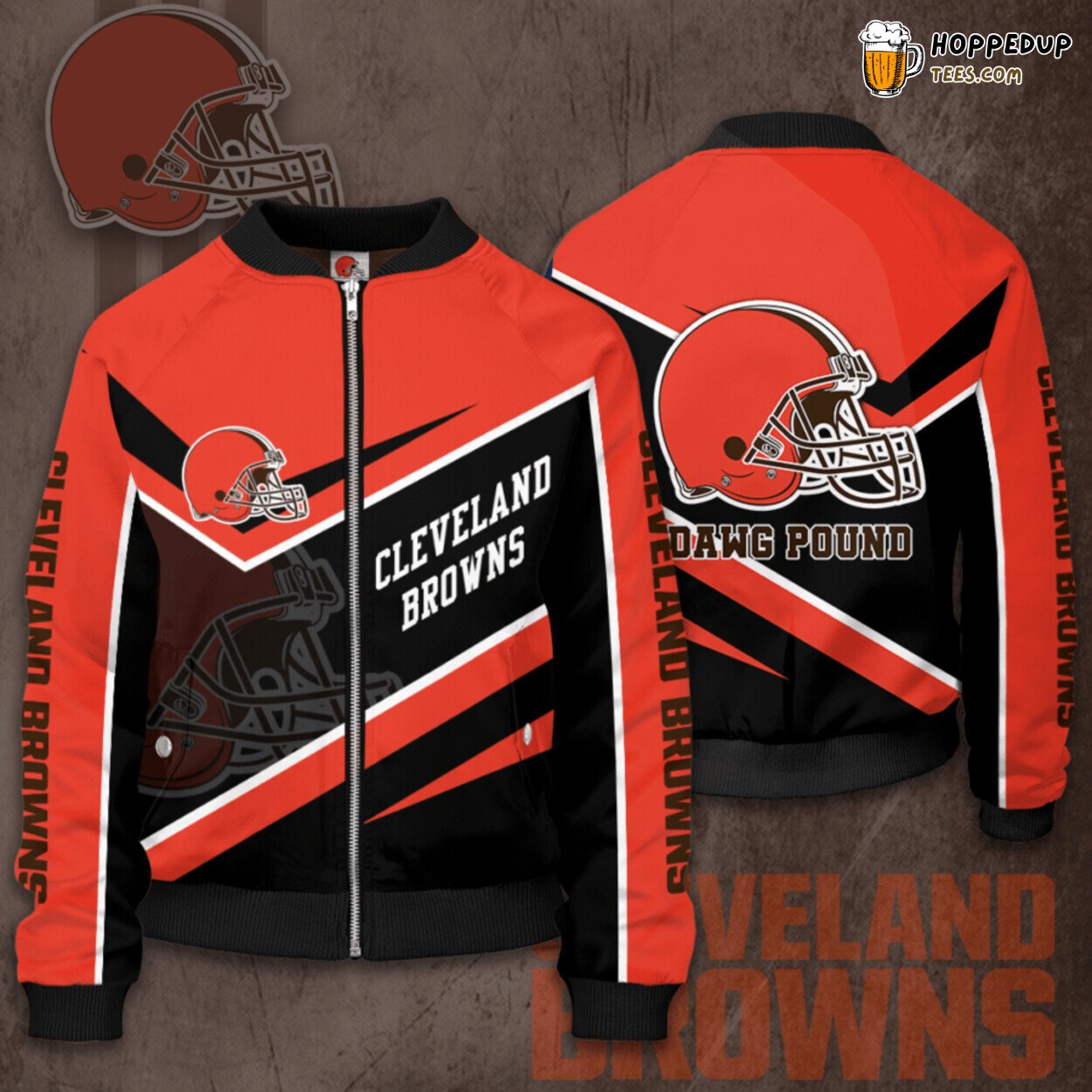 Cleveland Browns CB Authentic Fan Bomber Jacket Premium Design Wear