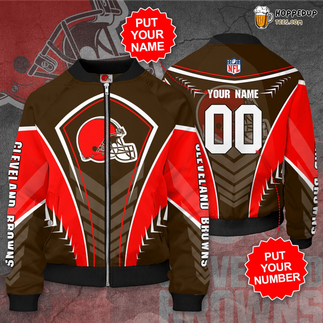 Cleveland Browns CB Personalized Bomber Jacket Elite Fan’s Edition