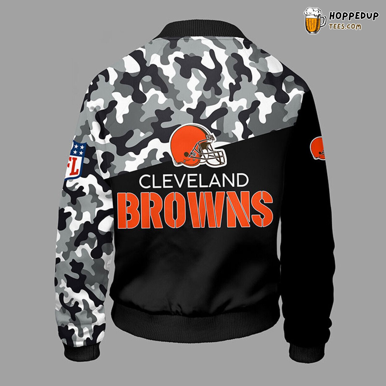 Cleveland Browns NFL Camouflage Black Bomber Jacket Unique Style
