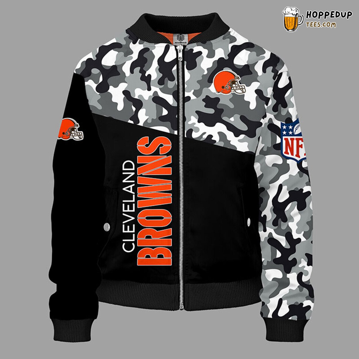 Cleveland Browns NFL Camouflage Black Bomber Jacket Unique Style
