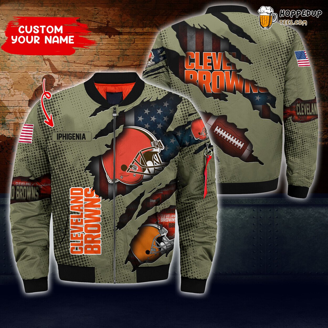 Cleveland Browns NFL Custom Bomber Jacket Personal Boyfriend Edition Wear
