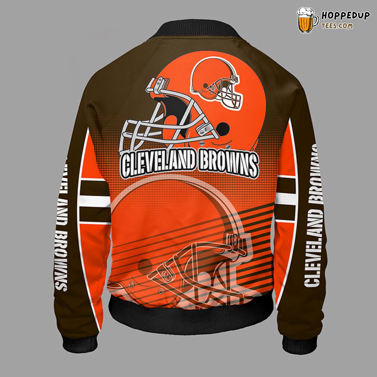 Cleveland Browns NFL Distinctive Orange Unisex Bomber Jacket Look