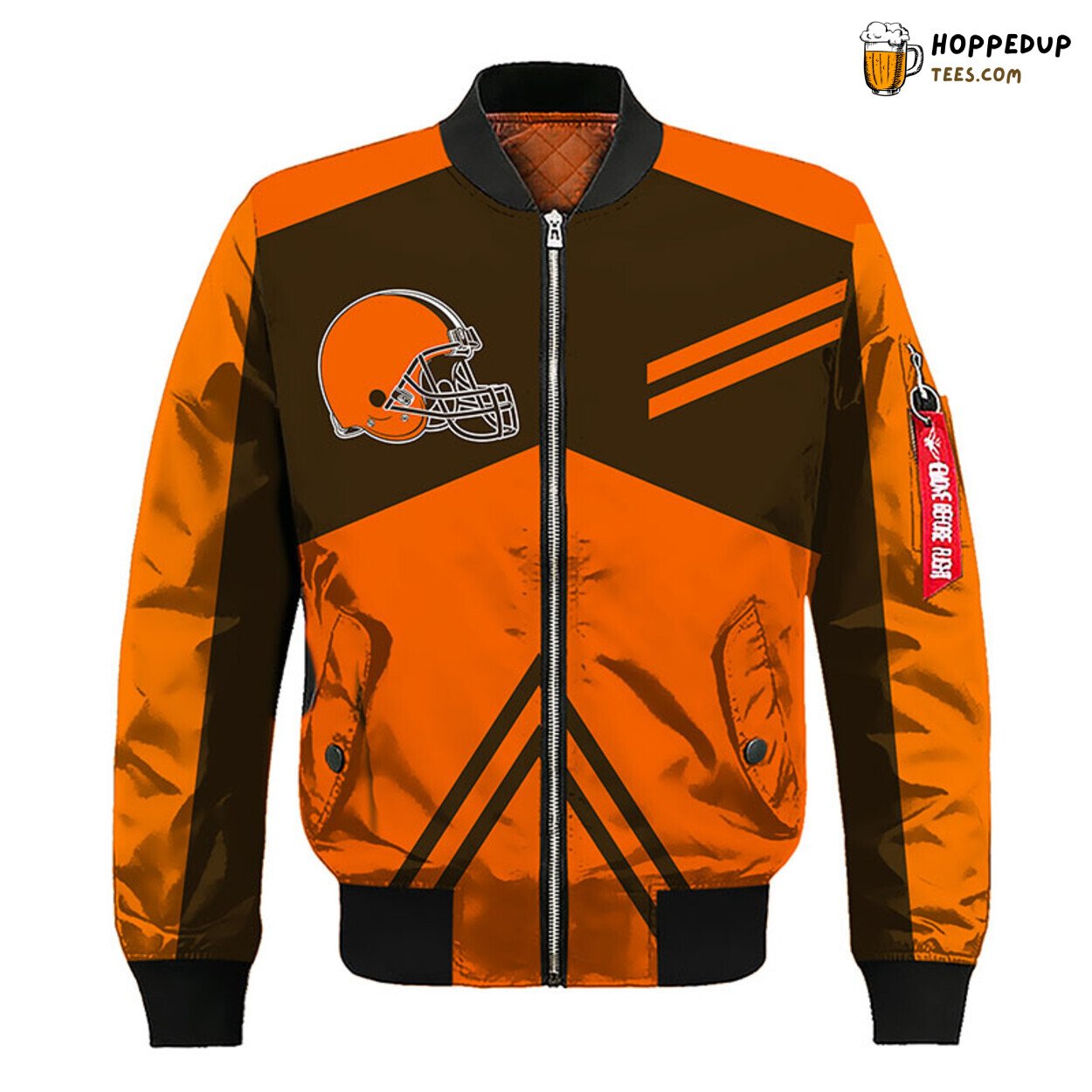 Cleveland Browns NFL Orange Brown Unique Bomber Jacket Style
