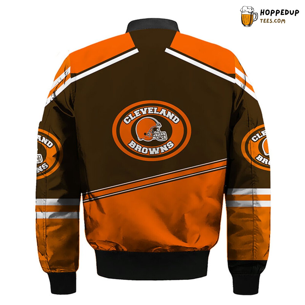 Cleveland Browns NFL Orange Brown Unisex Bomber Jacket Design