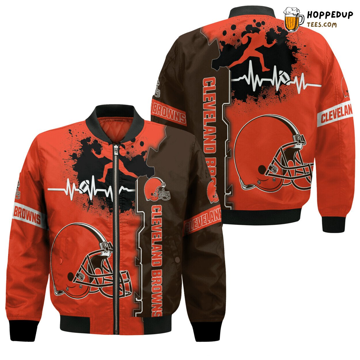 Cleveland Browns NFL Vibrant Orange Essential Bomber Jacket