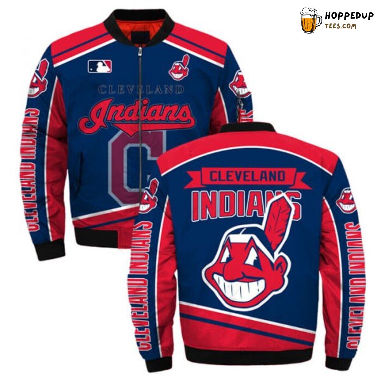 Cleveland Indians 3D Printful Bomber Jacket Exclusive Design Unique Series