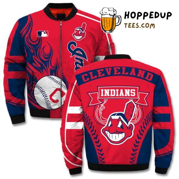 Cleveland Indians 3D Printful Bomber Jacket Unique Edition Design Series