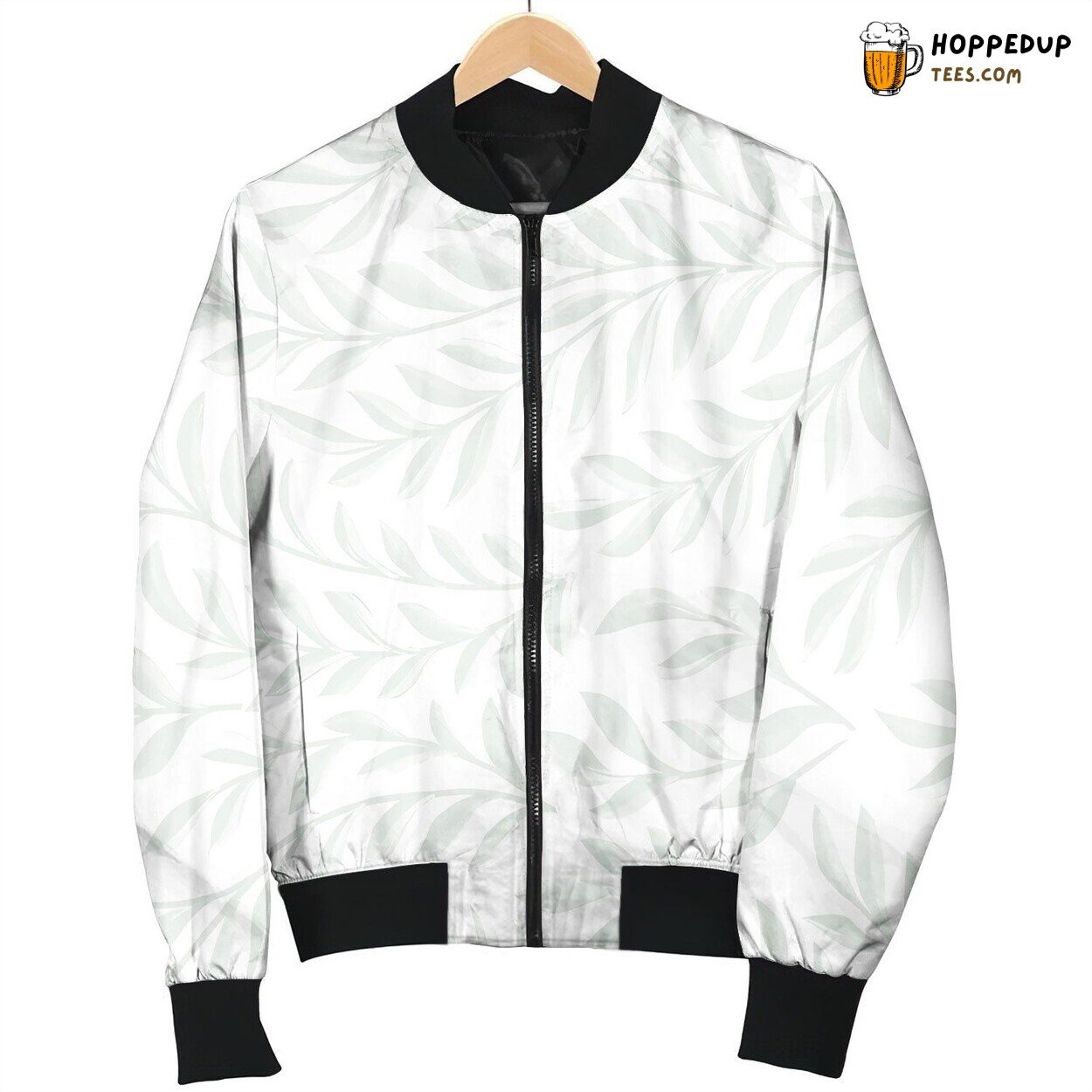 Climbing Leaves Spring Green Railraod Bomber Jacket