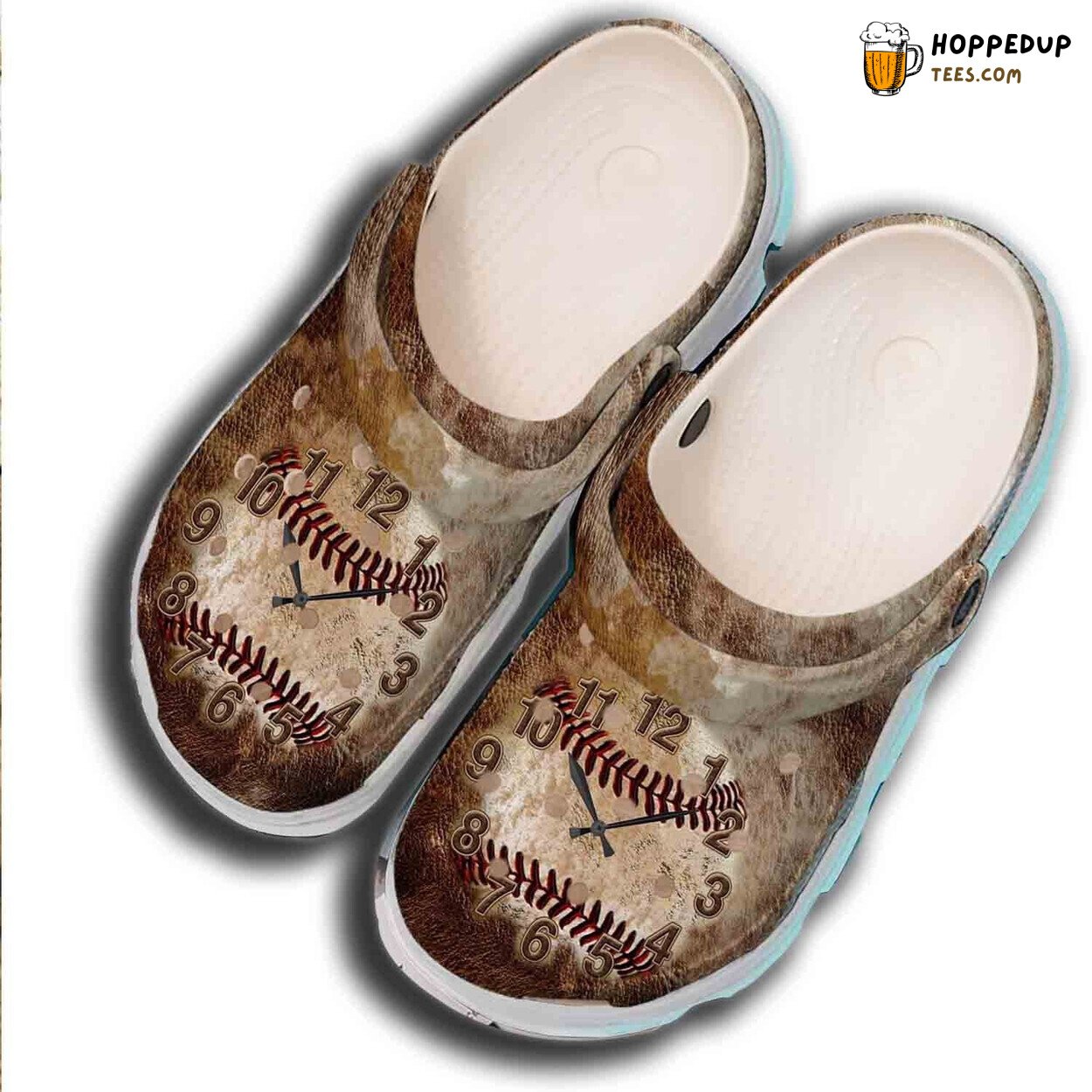 Clock Baseball Batter Funny Custom Birthday Comfort Clogs Shoes