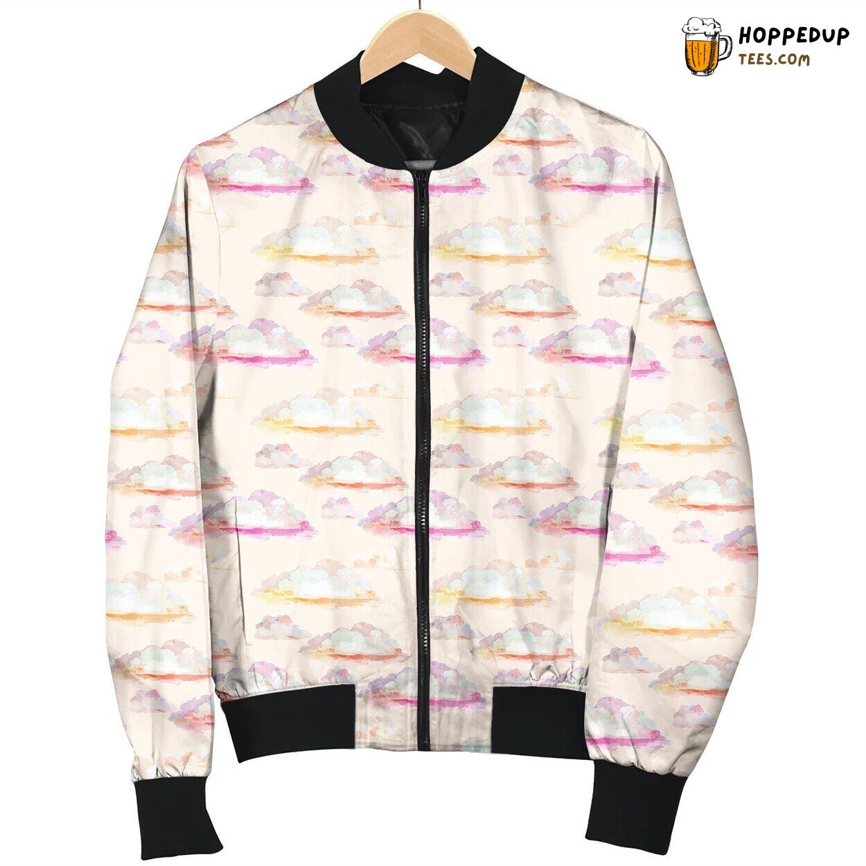 Cloud Pastel Background Bomber Jacket