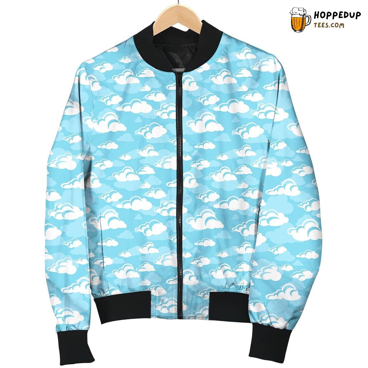 Cloud White On Sky Bomber Jacket