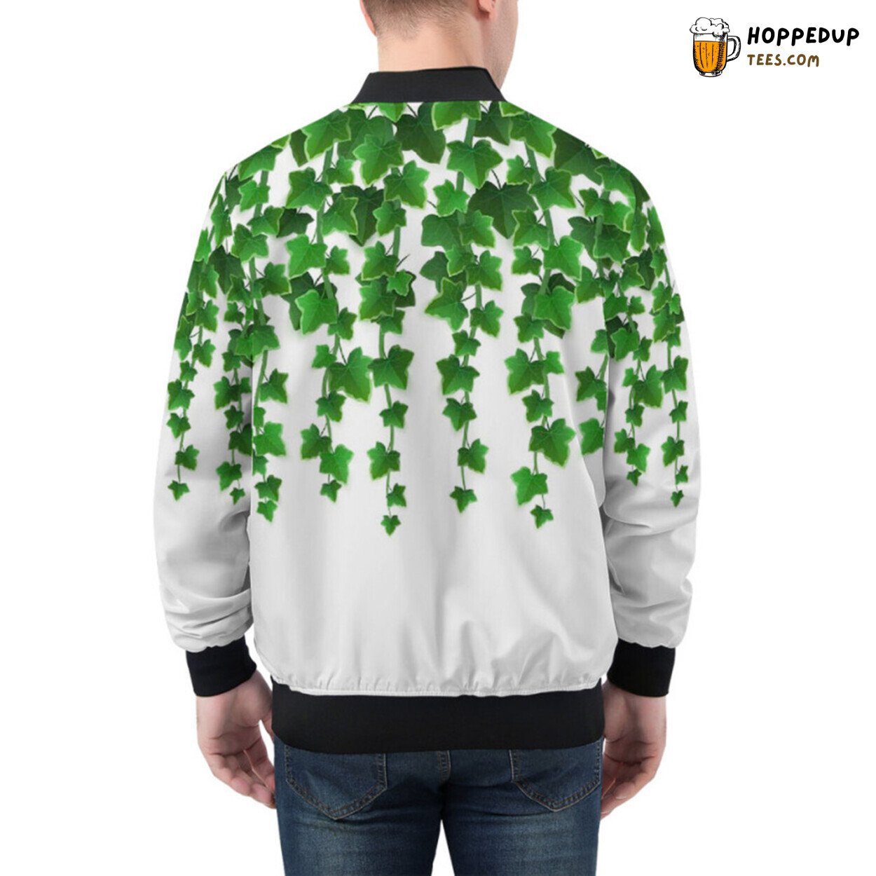 Clover Leaves Inspired Design Seamlessly Featured Bomber Jacket