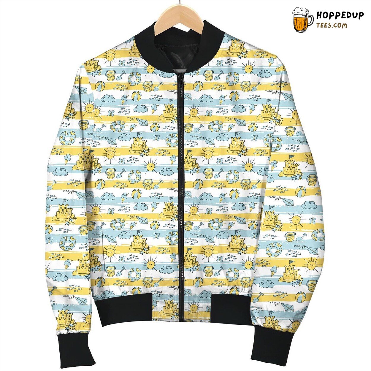 Coastal Sand Castle Bomber Jacket
