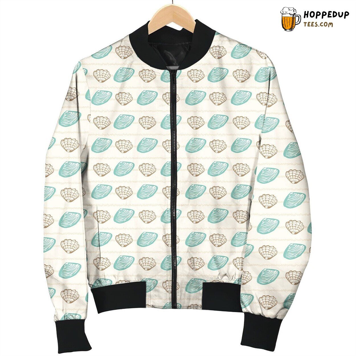 Coastal Waves Design Bomber Jacket Winter Edition Premium Comfort