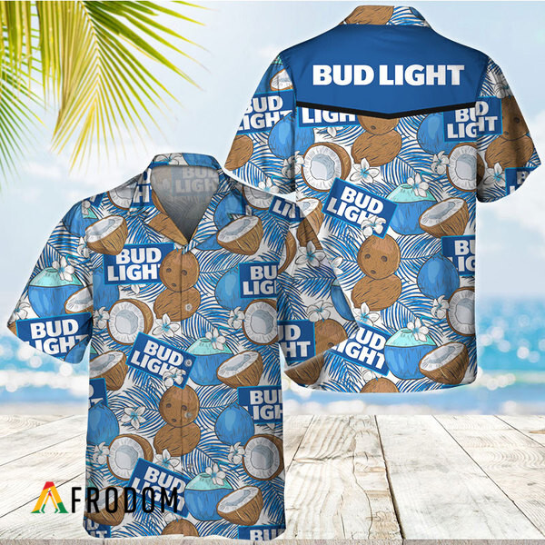 Coconuts Tropical Beach Bud Light Hawaiian Shirt HU