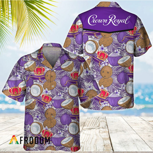 Coconuts Tropical Beach Crown Royal Hawaiian Shirt HU