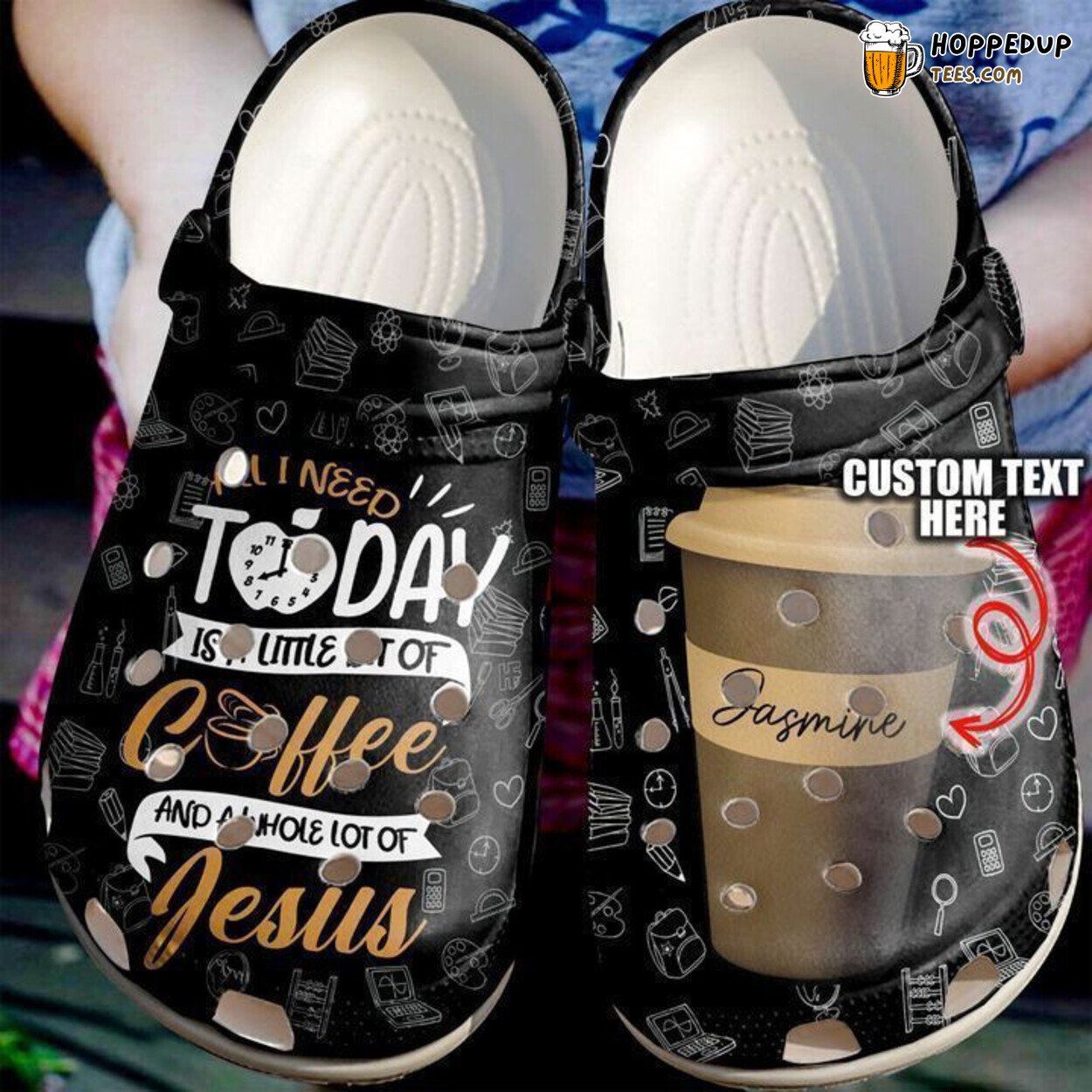 Coffee Lover Jesus Inspired Personalized Classic Comfort Clogs Shoes