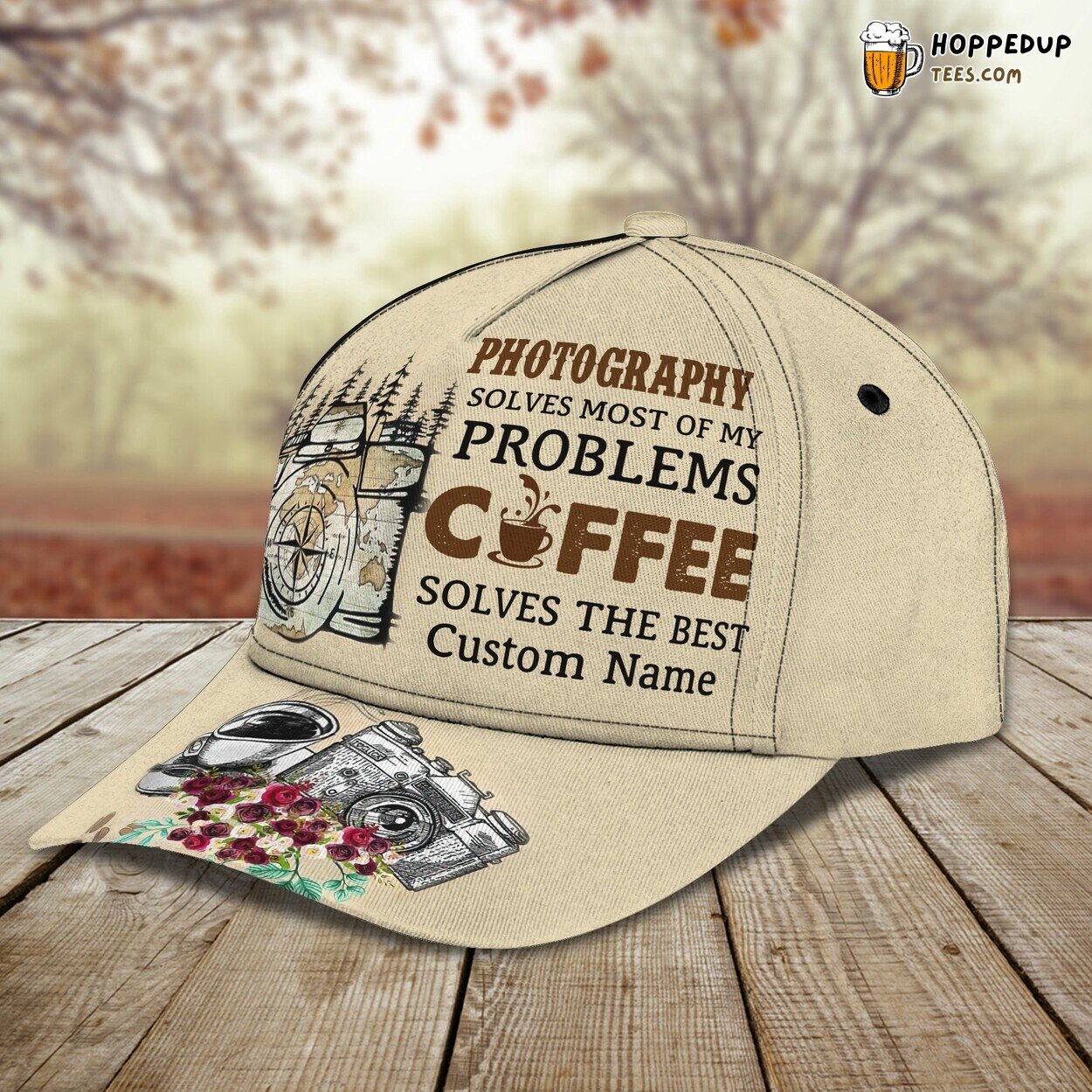 Coffee Moments Photography 3D Classic Cap Personalized Unique Name