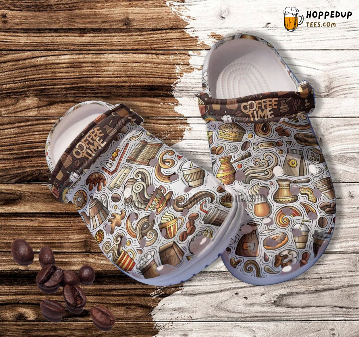 Coffee Tea Party Cake Sticker Worker Themed Croc Shoes Gift