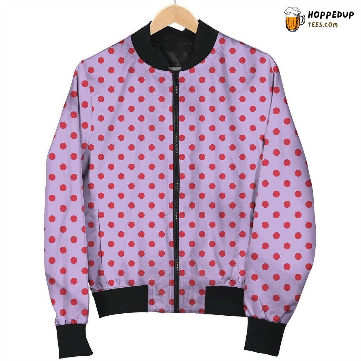 Coin Dot Pattern Bomber Jacket