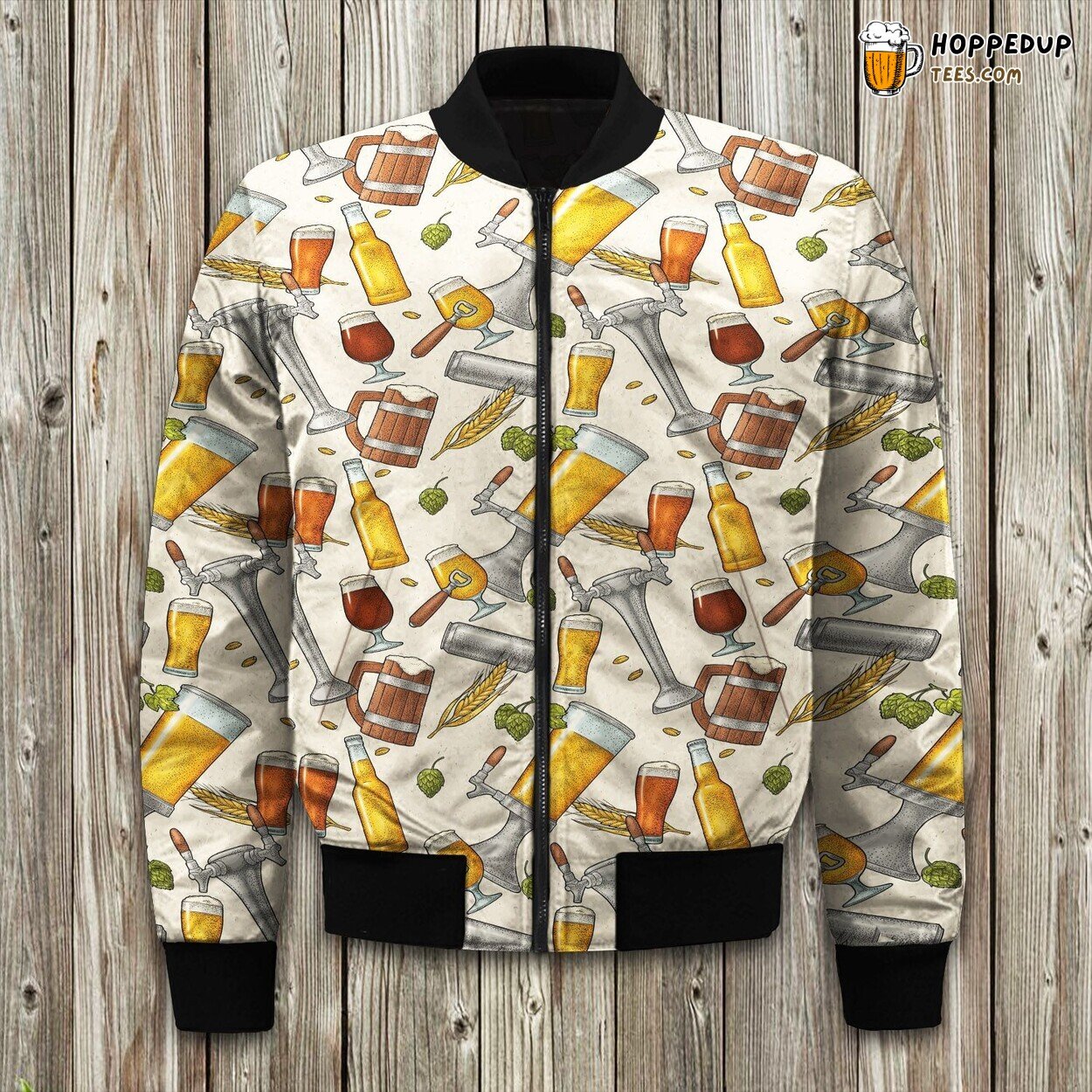 Cold Brew Beer Essence Winter Bomber Jacket Tailored Unique Elegance Design