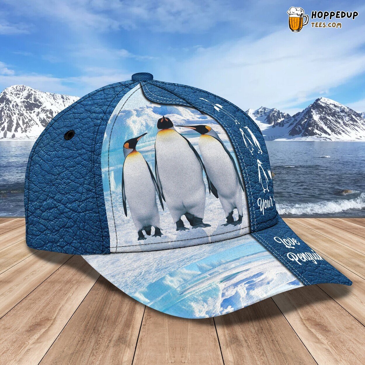 Cold Embrace Personalized 3D Classic Cap Adoring Penguin Affection Cold Embrace Personalized 3D Classic Cap Adoring Penguin Affection