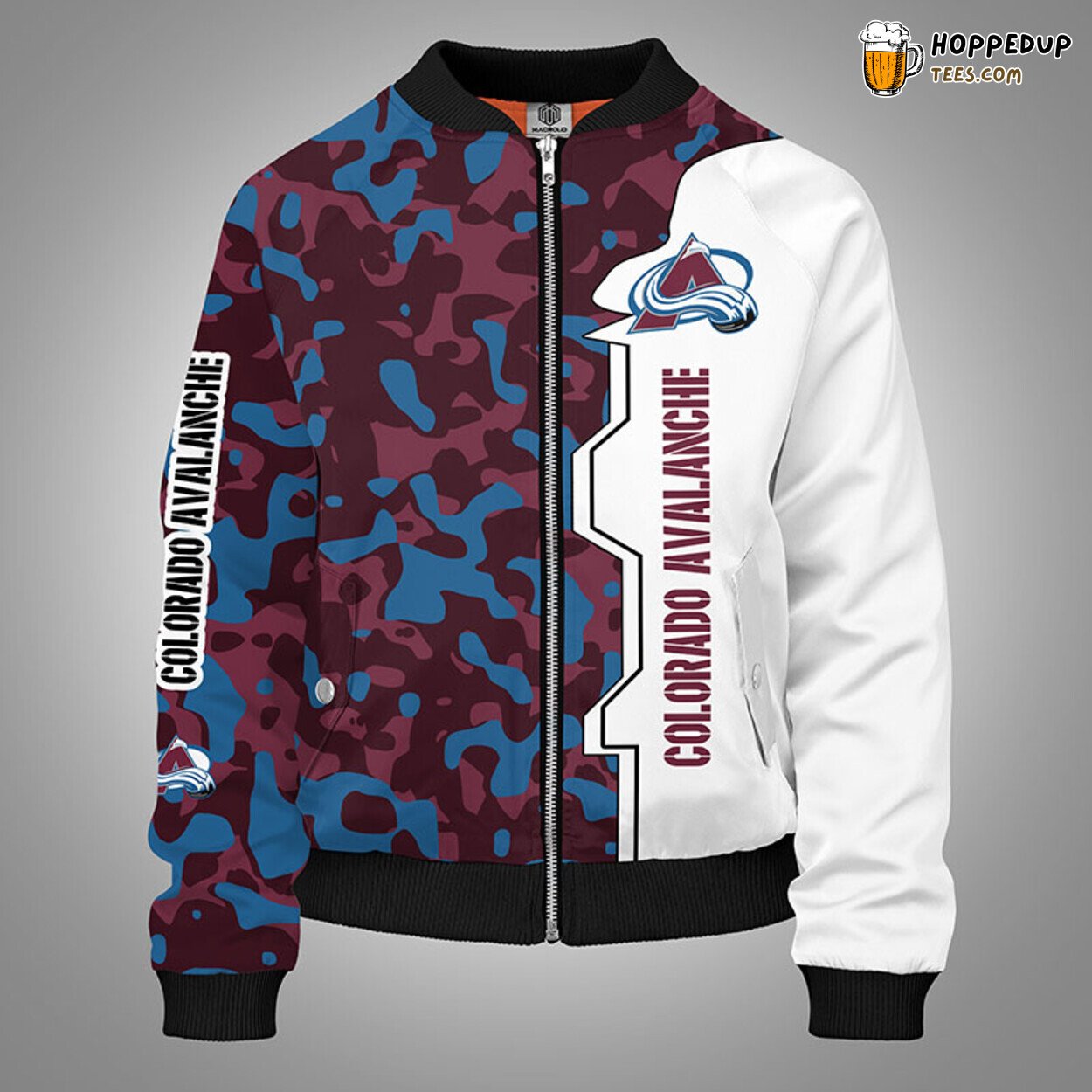 Colorado Avalanche NHL Camouflage Blue Distinct Bomber Jacket Stylish Design