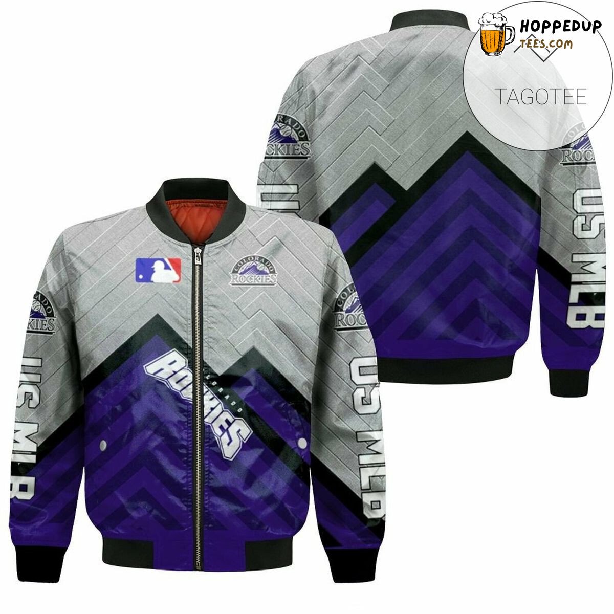 Colorado Rockies Classic O Neck Style MLB Bomber Jacket Line