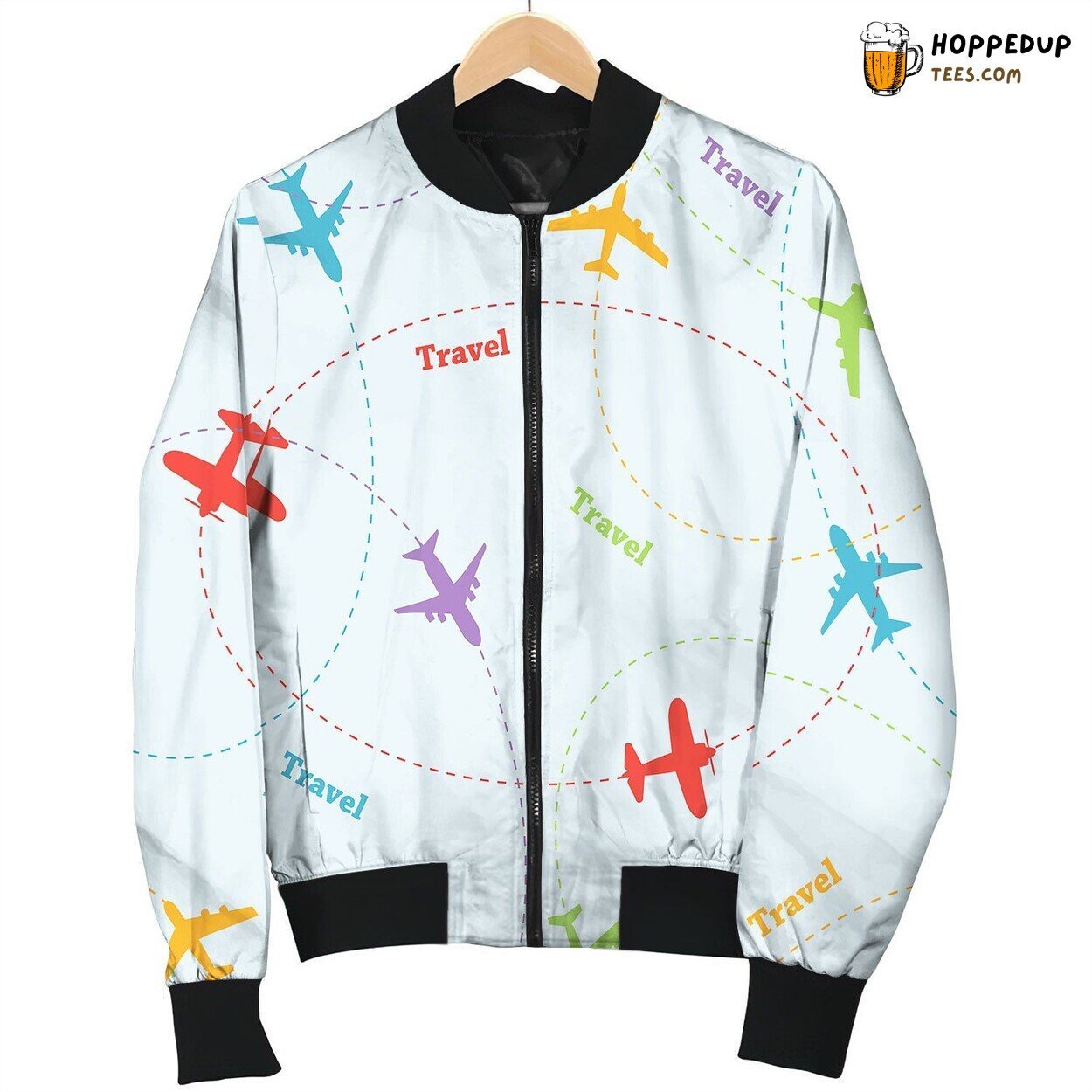 Colored Planes Kids Bomber Jacket