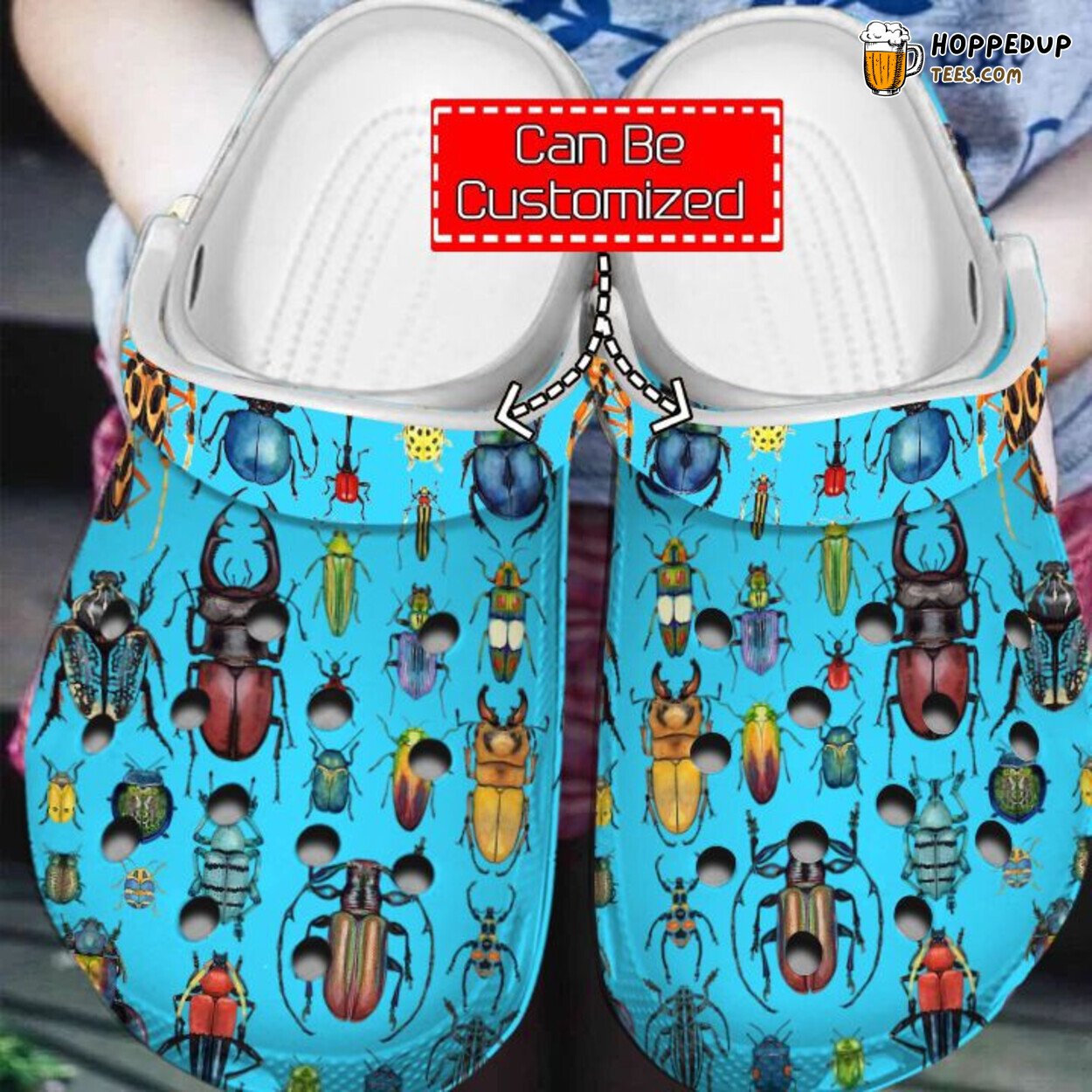 Colorful Beetle Patterns Themed Unique Stylish Comfortable Clogs
