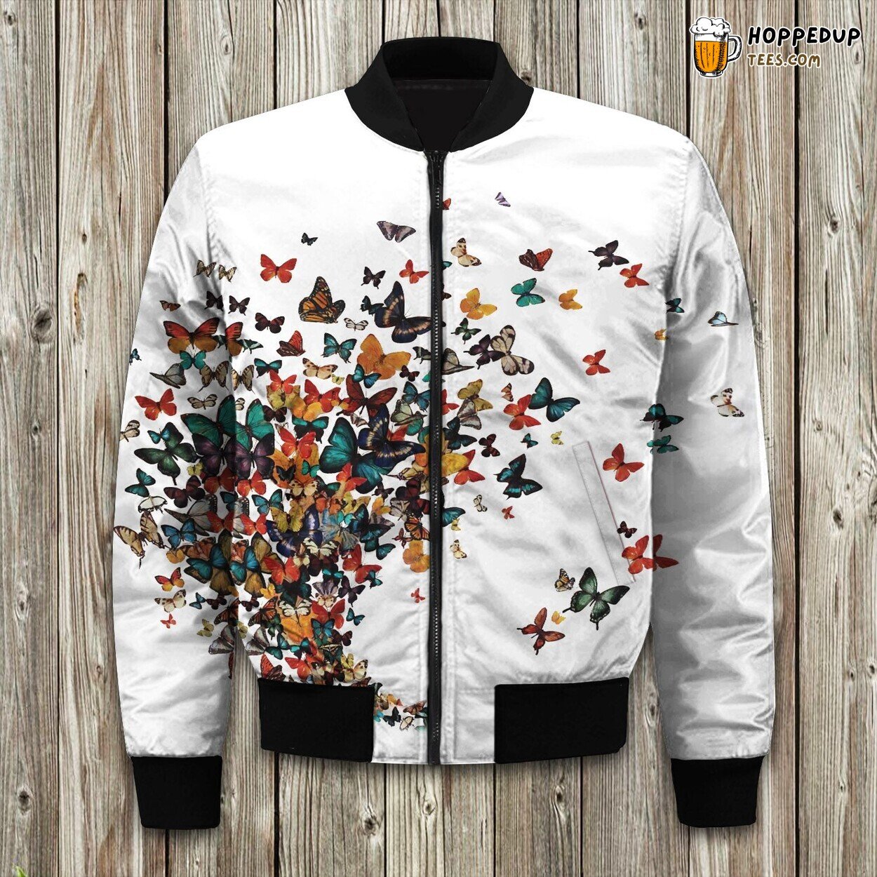 Colorful Butterflies Bomber Jacket