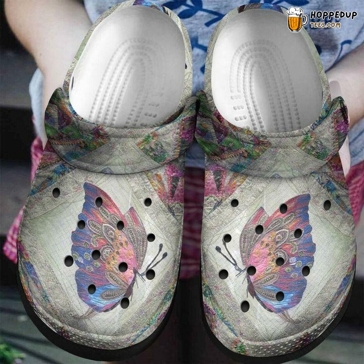 Colorful Butterfly Bird Personalized Lover Gift Comfortable Rubber Clogs