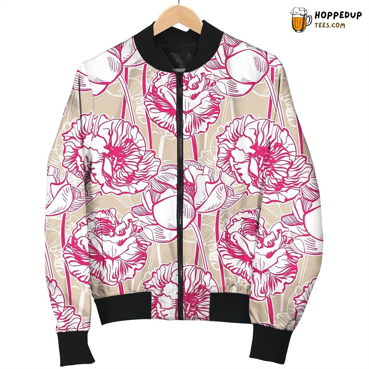 Colorful Design Flower Art Painting Decoration Bomber Jacket