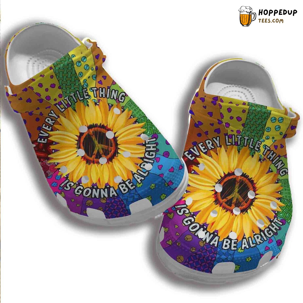 Colorful Heart Hippie Sunflower Women Alright Shoes Gifts Niece