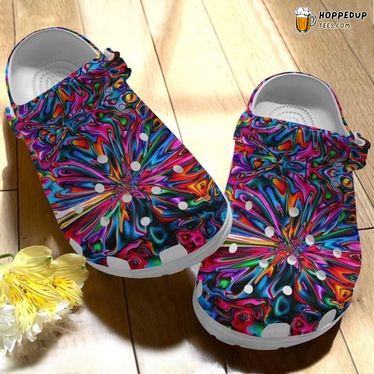 Colorful Lover Gift Comfortable Rubber Themed Unique Clog Shoes