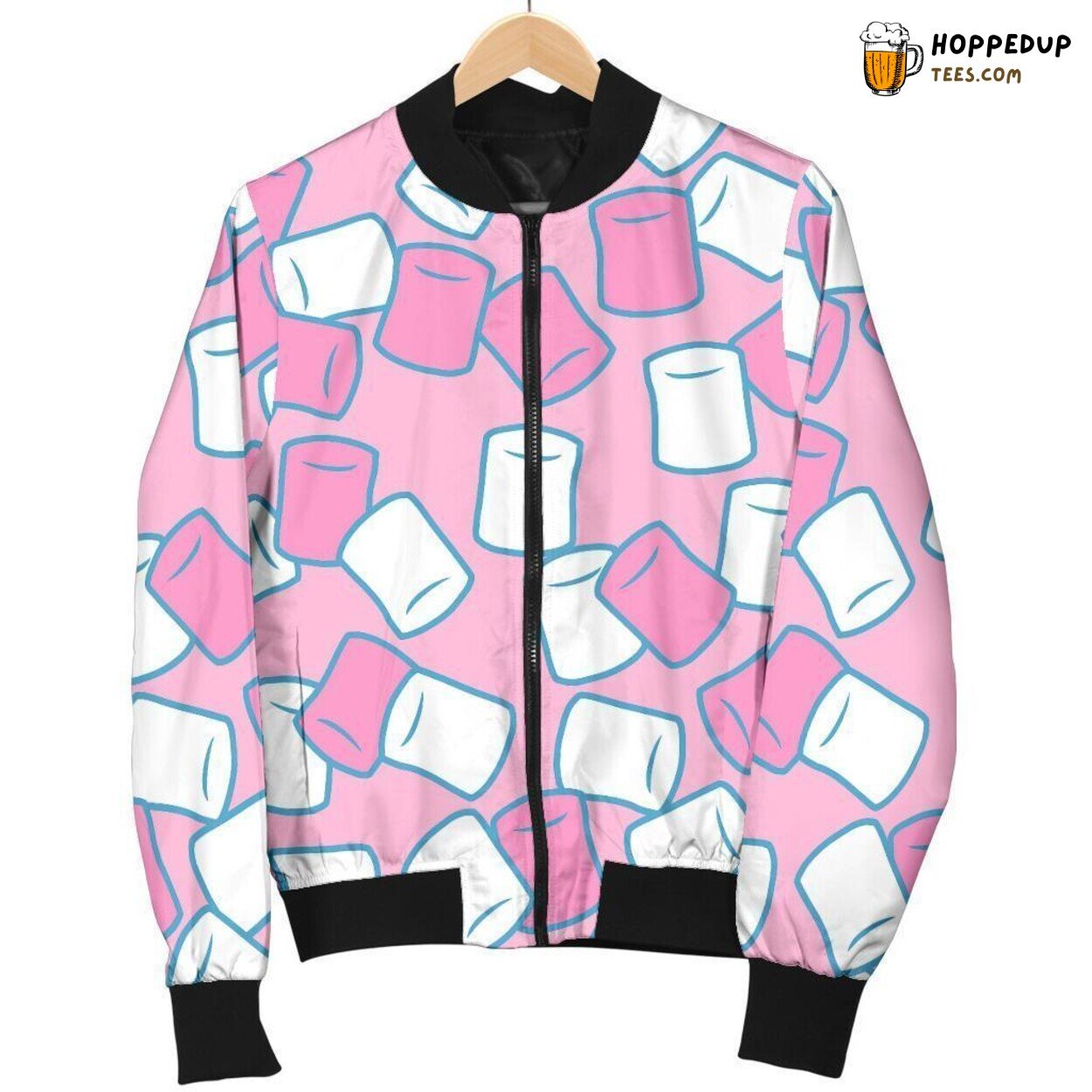 Colorful Marshmallow Treats Men’s Bomber Jacket Unique Pattern Display Art