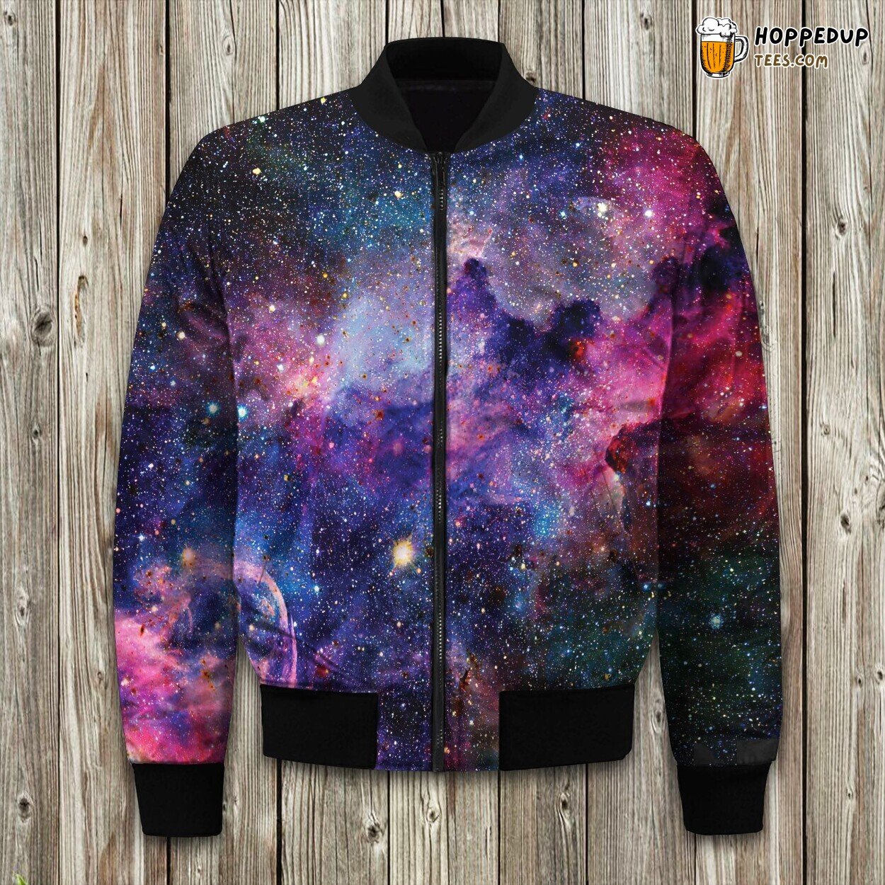 Colorful Nebula Galaxy Space Bomber Jacket