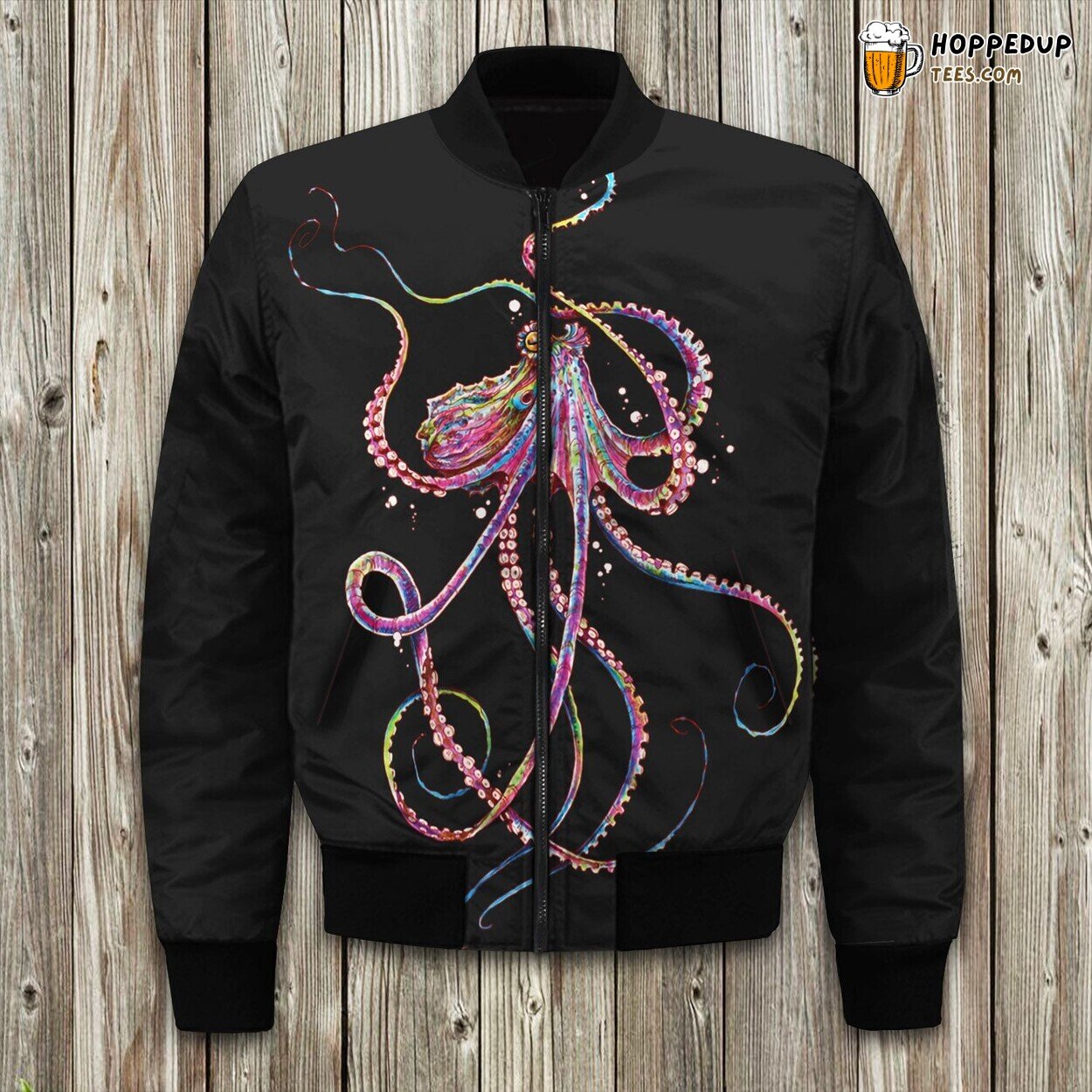 Colorful Octopus Bomber Jacket