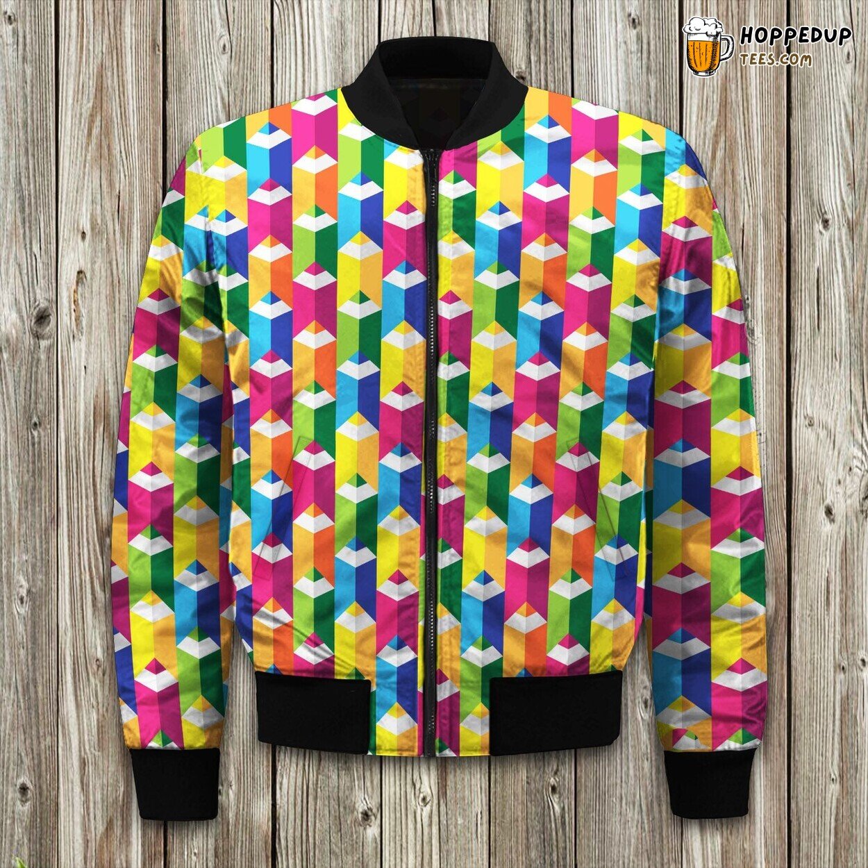 Colorful Pencil Area Bomber Jacket
