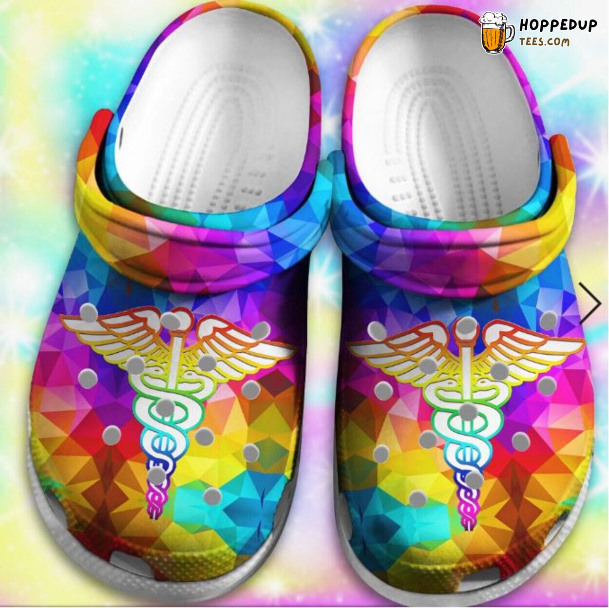 Colorful Polygonal Nurse Outdoor Birthday Gift Shoes Unisex Design