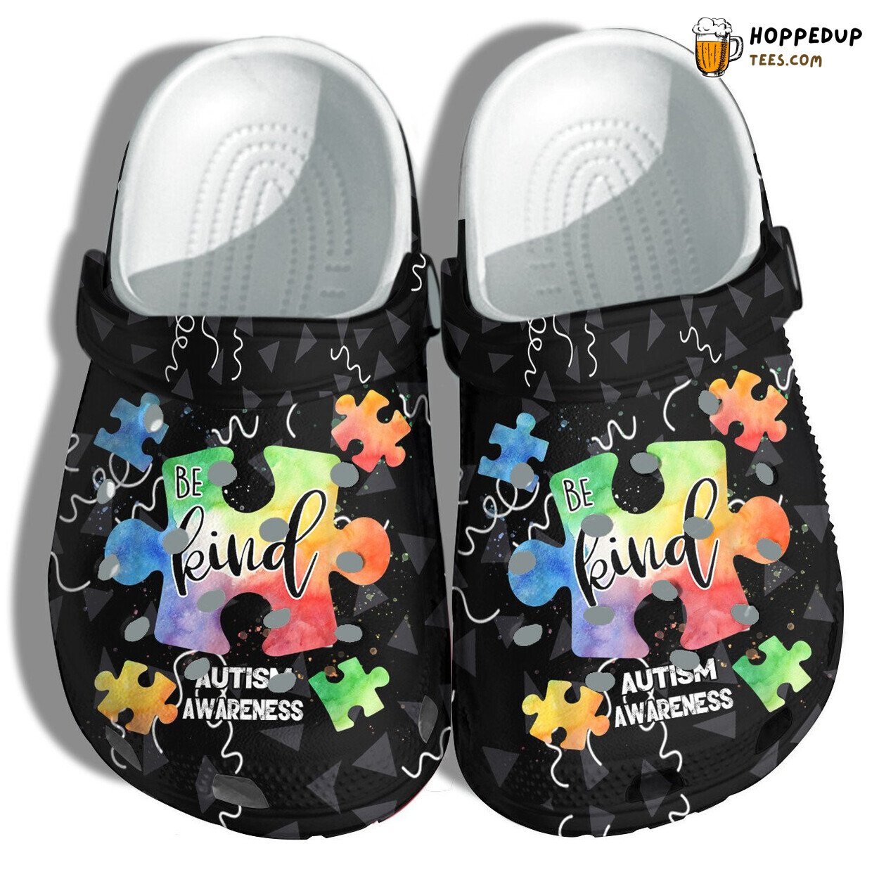 Colorful Puzzle Be Kind Autism Awareness Theme Clogs Birthday Children Gift