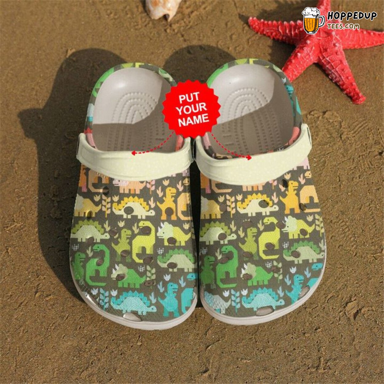 Colorful Quilting Dinosaurs Pattern Unique Comfortable Clog Shoes