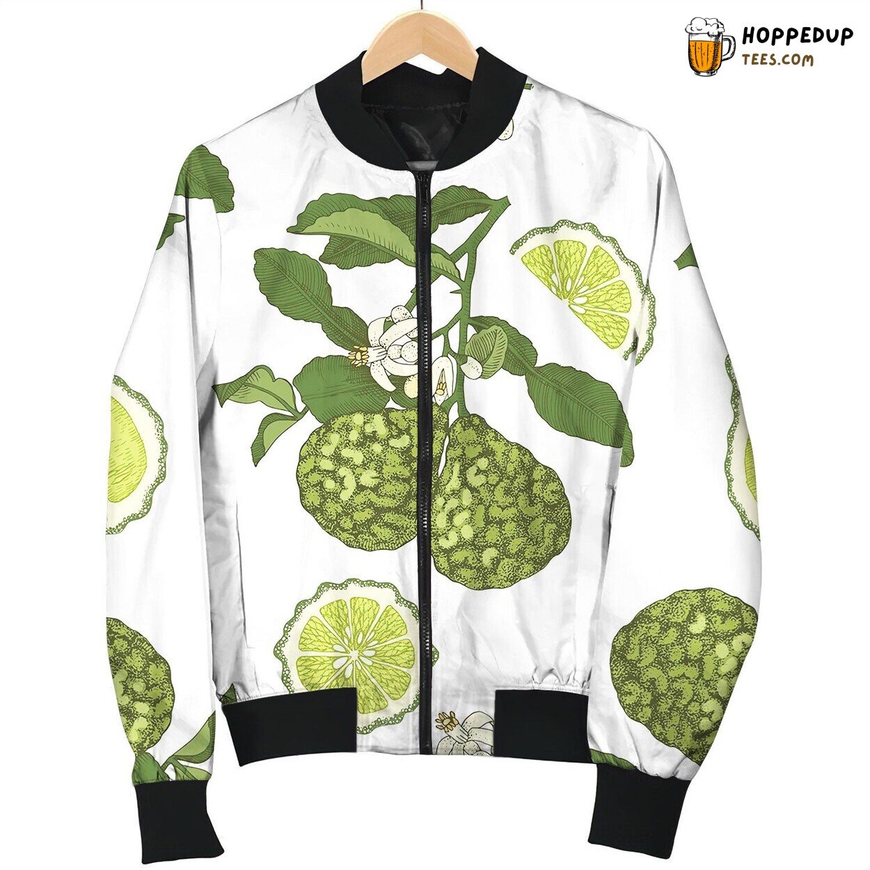 Colorful Seamless Pattern With Bergamot Bomber Jacket