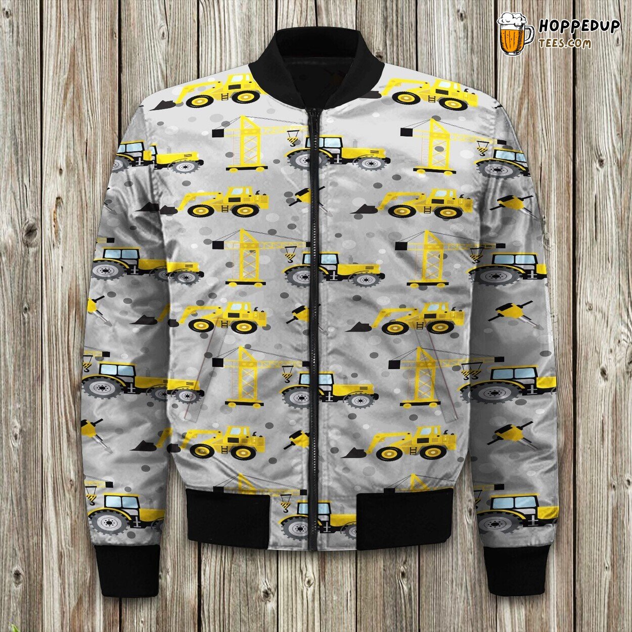 Comfort Series Winter Bomber Jacket Construction Truck Theme Elegance Design